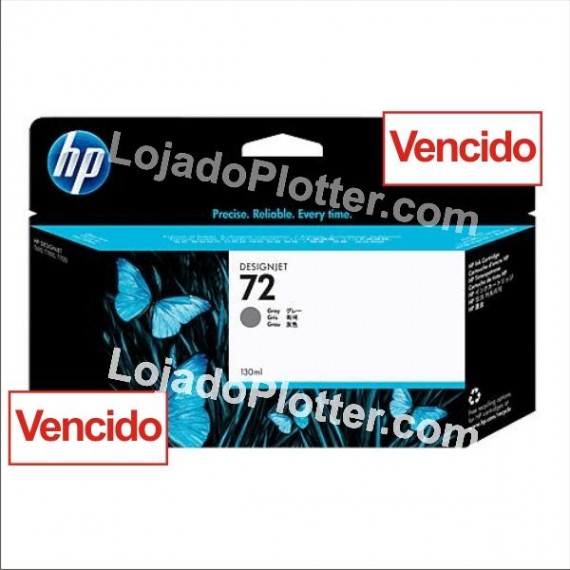 Cartucho HP 72 - Tinta Cinza 130 ml - C9374A - Vencido