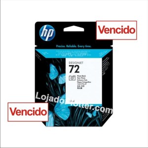 Cartucho HP 72 - Tinta Preto Fotográfico 69 ml - C9397A - Vencido