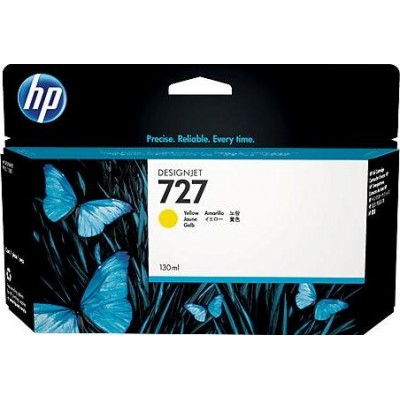 Cartucho HP 727 - Tinta Amarela 130 ml - B3P21A para Plotter HP Designjet T920, T930, T1500, T1530, T2500 e T2530