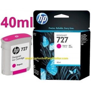 Cartucho HP 727 - Tinta Magenta 40 ml - B3P14A para Plotter HP Designjet T920, T930, T1500, T1530, T2500 e T2530