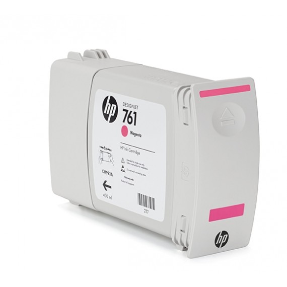 Cartucho HP 761 Magenta 400 ml - CM993A para Plotter HP T7100 e T7200 